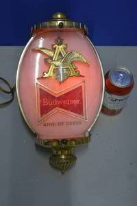 lot 11 image: Budweiser lighted hanging sconce