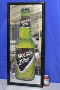 lot 14 image: Molson Ice Beer bottle mirror
