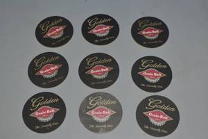 lot 19 image: 9 double sided Golden Grain Belt beer coasters
