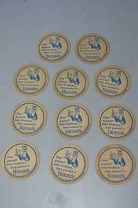 lot 23 image: 11 double sided Hamms beer coasters