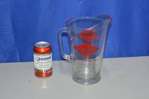 lot 34 image: double sided Grainbelt beer pitcher
