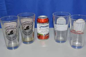 lot 40 image: Miller Lite and Miller High Life glasses