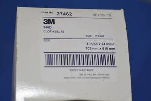 New 3M pack of 10 80 Grit 340D Cloth Belts