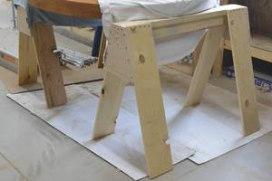 2 Saw horses roughly 39x3.5x34.5
