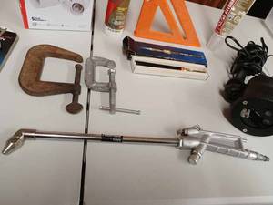 lot 22 image: Box of Tools and Hardware Powermate Air Duster, Vulcan 10 Butane Torch Lighter