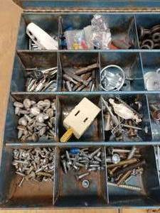 lot 33 image: Steel Carrying Case Full of Hardware