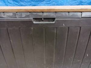 lot 36 image: 45-inch by 18-inch by 23.5-inches Tall GardenYard Storage Box with Lid