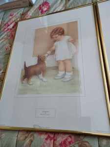 lot 54 image: Pair of Famous Pictures Matted and Framed In Disgrace and The Reward 18.5-inch X 24.5-inch