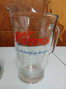 lot 72 image: Hamms Beer Pitcher and a Small Ornate Stein with Metal Lid