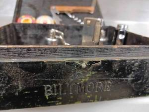 lot 101 image: Aurelia Baltimore Extra Mild Wood Cigar Box Painted Black containing Vintage Items