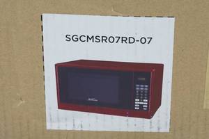 lot 165 image: Sunbeam .7 Cu Ft Red Microwave