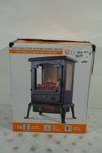lot 240 image: NEW LifeSmart 3 Sided Stove Infrared Heater