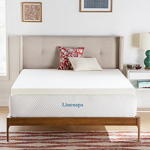 lot 159 image: Linenspa 3 Memory Foam Mattress Topper - California King