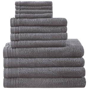 lot 197 image: 510 Design Big Bundle 12 Pc Bath Towel Set - Grey