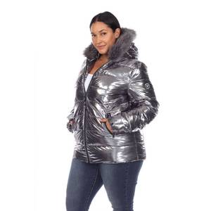 lot 209 image: NEW White Mark Metallic Puffer Jacket - Womens XXL