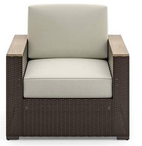 lot 51 image: NEW Homestyles Palm Springs Outdoor Arm Chair with Cushions