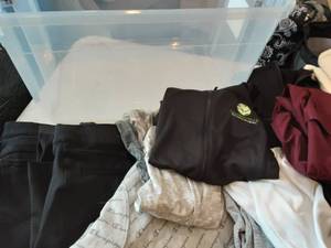 Large Tote Of Misc. Clothing-Casual Size SM