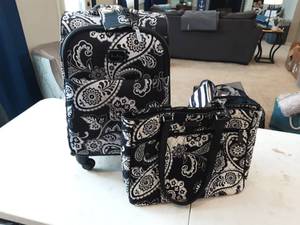 Vera Bradley Rolling Suitcase & Coordinating Tote