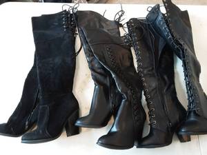 3-Pair Over The Knee Boots Size 6