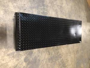 61.86 Matte Black Aluminum Low Profile Crossbed Truck Tool Box by Husky Customer Returns See Pictures