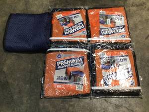 Lot of 5 Assorted 80 in. L x 144 in. W Extra-Large Premium Moving Blanket by Pratt Retail Specialties Customer Returns See Pictures