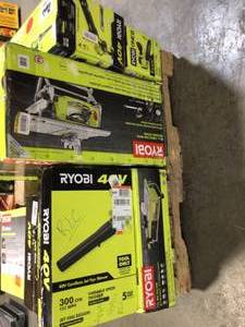Pallet of Assorted and Muxed Ryobi Lawn Care Items  Customer Returns See Pictures