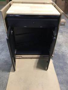 Heavy Duty Welded 20-Gauge Steel 1-Drawer 2-Door Garage Base Cabinet in Black (28 in. W x 32 in. H x 21.5 in. D) by Husky Customer Returns See Pictures
