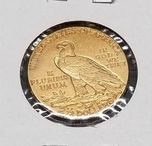 1925-D US $2.50 GOLD INDIAN AU