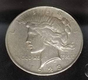 1923 PEACE SILVER DOLLAR BLACK SLAB