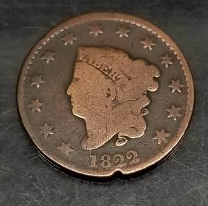 1822 US MATRON HEAD LARGE CENT