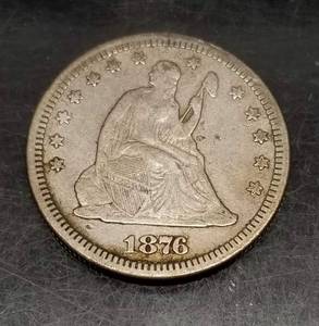 1876-S US SEATED LIBERTY QUARTER