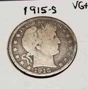 1915-S BARBER HALF DOLLAR