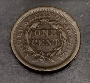 1854 US BRAIDED HAIR LARGE CENT
