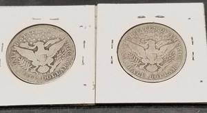2 BARBER HALF DOLLARS AS PICTURED