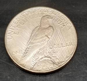 1926-D PEACE SILVER DOLLAR AU