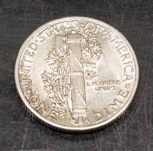1937 MERCURY DIME AU