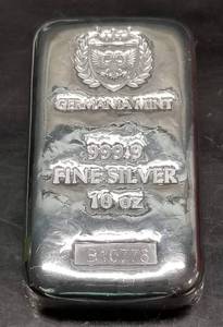 5 TROY OZ .999 FINE SILVER POURED BAR IN ORIGINAL BOX