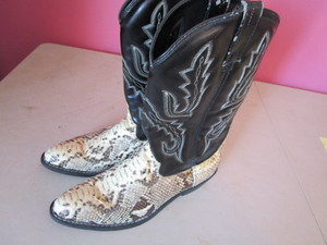 Snake & Leather Boots