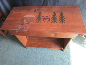 Cabin Art Bench