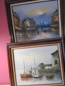 Cyclist & Harbor Prints