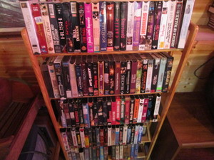 VHS Tapes & Stand