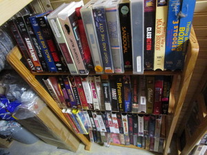 VHS Tapes & Stand