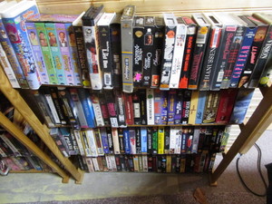 VHS Tapes & Stand