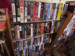 VHS Tapes & Stand