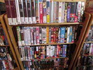 VHS Tapes & Stand