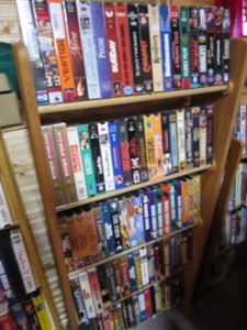 VHS Tapes & Stand