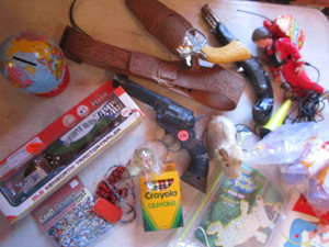 Toys, Globe Bank, Pippi Book