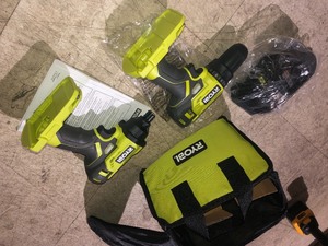 RYOBI ONE HP 18V Brushless Cordless Compact 12 in. Drill and Impact Driver Kit with, Charger and Bag