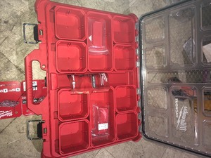Milwaukee PACKOUT 11-Compartment Low-Profile Impact Resistant Portable Small Parts Organizer