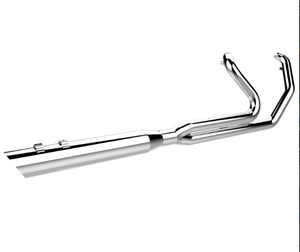lot 24 image: KHROME WERKS 2-into-1 Systems w Two-Step Headers - Slash Cut, Chrome - 09-16 Touring